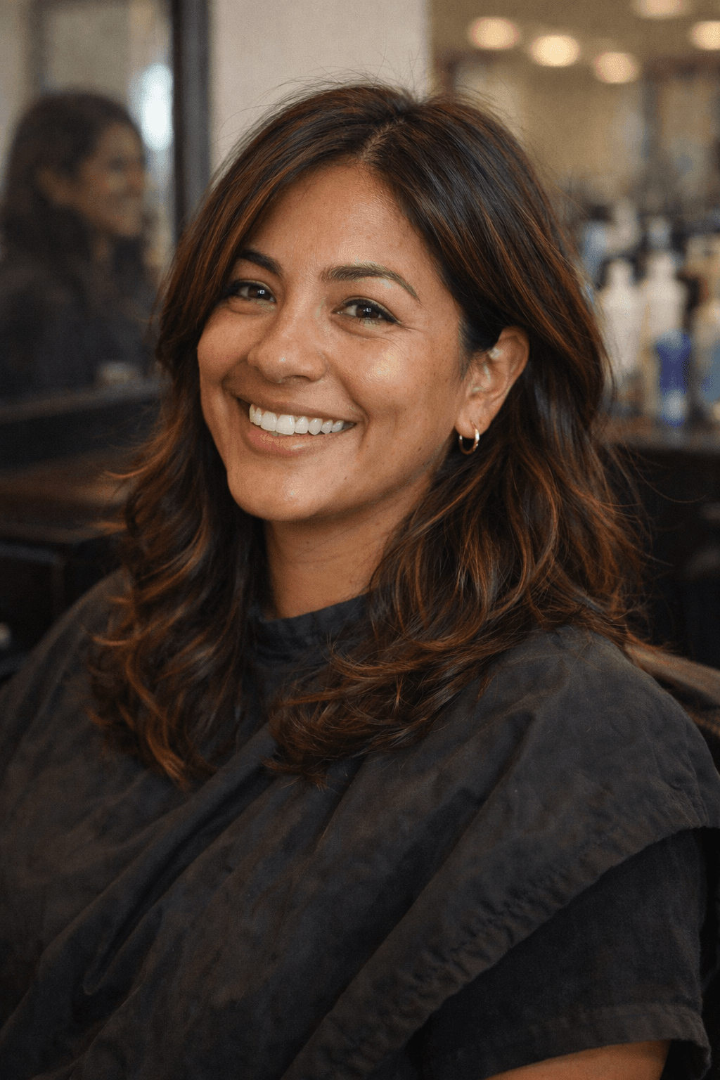 Balayage caramelo, cor feita em casa em Trindade